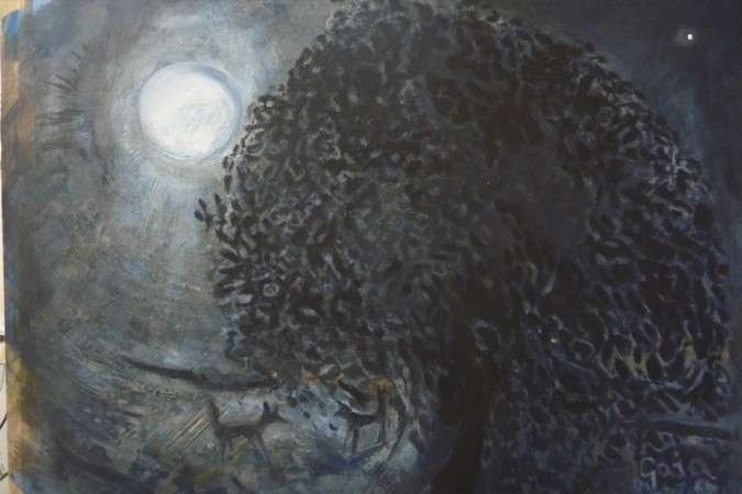 Meeting   (Moonscapes series) £450